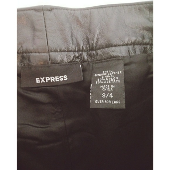 Express 100% leather black biker pants 4/5 NWT - Picture 6 of 8